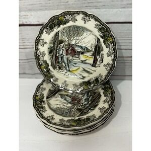 6~Johnson Bros.‎ Friendly Village Bread & Butter/Dessert Plate Sugar Maples